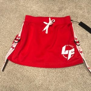 LF the Brand Red Buckle Skirt